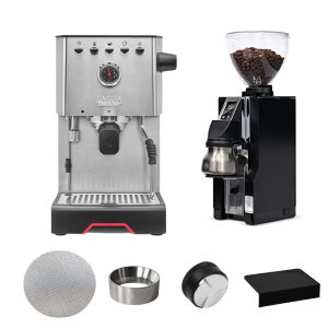 PACHET BARISTA : Gaggia Classic GT Dual Boiler+ EUREKA MIGNON Libra 65 ALL PURPOSE+ ACCESORII